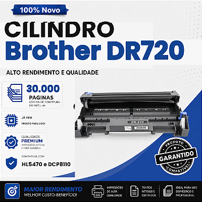 Fotocondutor Cilindro Compatível com Brother DR720 750