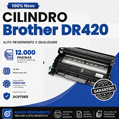 Fotocondutor Cilindro Compatível com Brother DR420