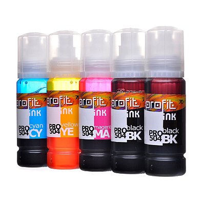 Kit Refil 5 Cores para Impressoras Epson - Compatível com T504