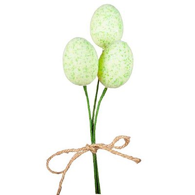 Ovo de Páscoa Decorativo - Galho com 3