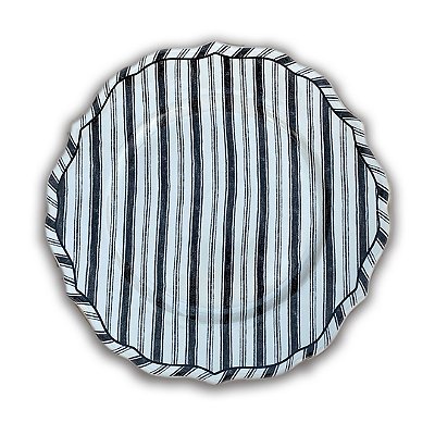 Prato Raso Listrado Preto & Branco