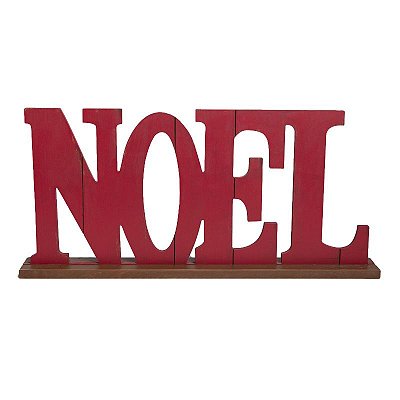 Placa Noel em Madeira