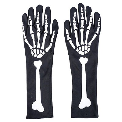 Fantasia de Halloween - Luva Esqueleto Comprida