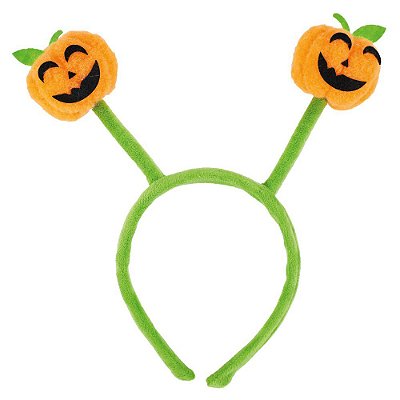 Tiara em Pelúcia com Abóboras