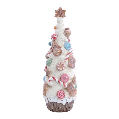 Árvore de Gingerbread no Cupcake em Resina