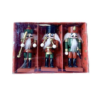 Conjunto de Quebra-Nozes para Pendurar na Árvore de Natal