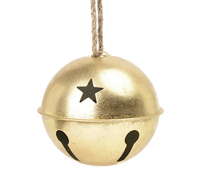 Guizo de Natal em Metal Dourado