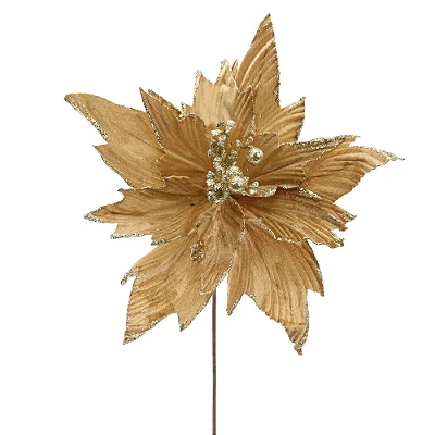 Poinsétia Dourada - Flor de Natal