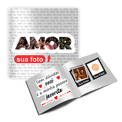 Álbum de figurinhas Amor  - personalizado com suas frases