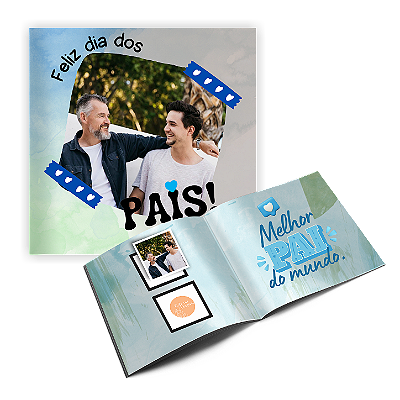 Álbum de figurinhas dia dos pais - foto na capa