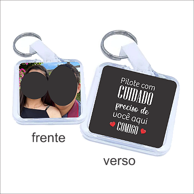 Chaveiro Personalizado Pilote com cuidado