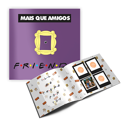 Álbum de figurinhas Friends amizade amiga