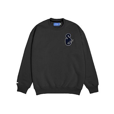 Moletom Sopro Branch Crewneck Preto