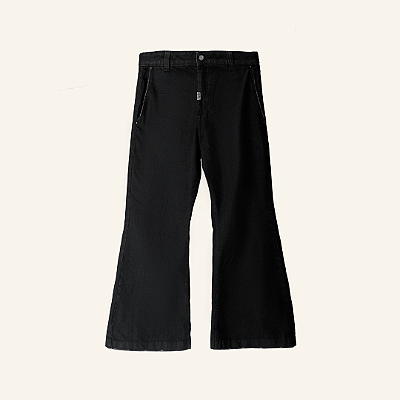 Calça Egho Guerrilha Denim Flared Preta