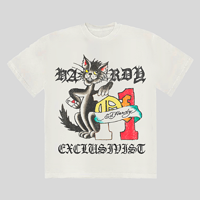 Camiseta Exclusiviist 1OF1 x Ed Hardy "Ace Of Spades" Off White