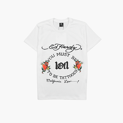 Baby Tee Exclusiviist 1OF1 x Ed Hardy "N1RVANA" Off White