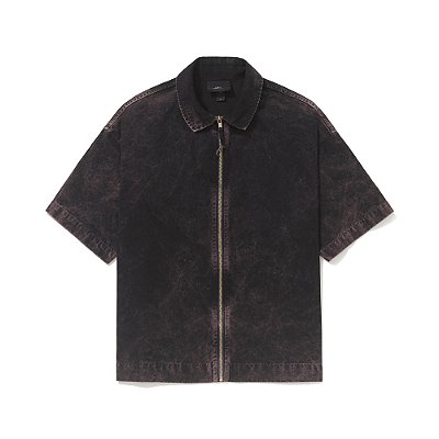 Camisa Zîper Elo "Grunge" Preta