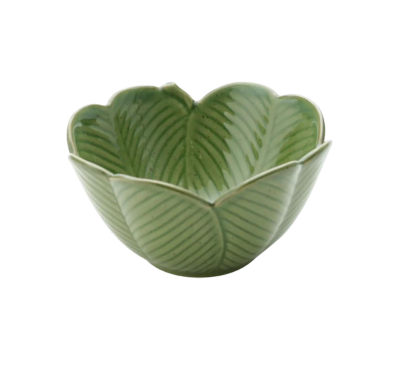 Centro de Mesa de Cerâmica Lyor Banana Leaf Verde 13cm