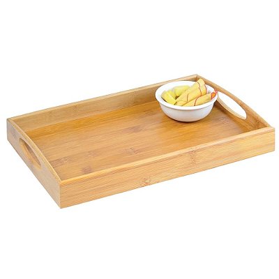 Bandeja Para Servir em Bambu 35 cm