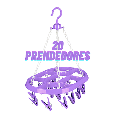 Mini Varal Giratório Redondo com 20 Prendedores