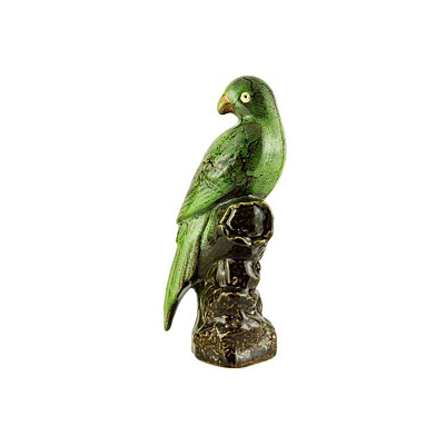 Pássaro Decorativo Cerâmica Verde Wolff