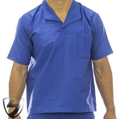 Camisa Profissional em Brim Gola Itália Royal