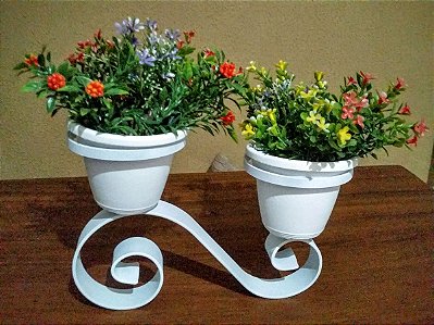 Suporte de mesa p/ 2 vaso em arabesco