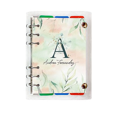 Fichário A6+ Personalizado com seu Nome ou Texto