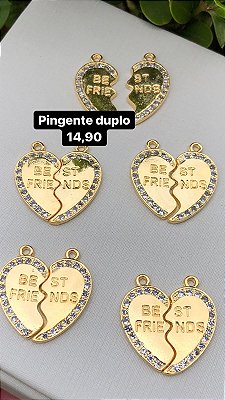 Pingente Best Friend Ouro - O Par