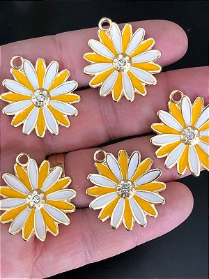 Pingente Flor Resinado - 01 Unid