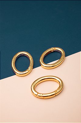 Fecho Oval Ouro - 01 Unid