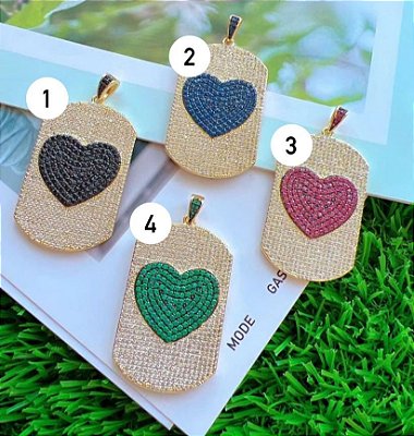 Pingente Coracao Semi Joia - 01 Unid