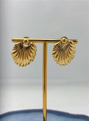 Brinco Concha Ouro - O Par