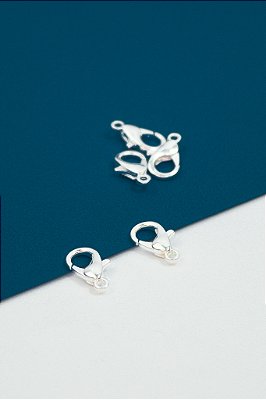 Fecho Lagosta 14mm Prata - 30 Pçs