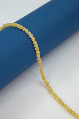 Fio Pedra 4Mm Jade Amarela - O Fio