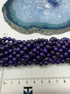 Fio Pedra 6Mm Jade Roxa - O Fio