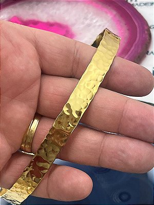 Choker Martelado - Banho De 02 Milésimos De Ouro 18K - 01 Unid