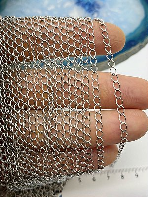 Corrente Alongadora Extensora Aço Inox - Não Escurece Nunca - Codigo 4886 - 1 Metro