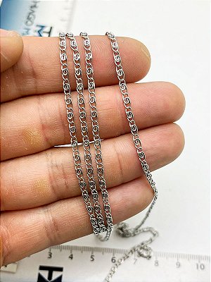 Corrente Aço Inox oitinho Codigo 4456 - NAO ESCURECE NUNCA - 1 metro
