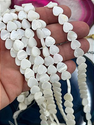 Fio Madreperola Coracao 10Mm - 40Cm O Fio