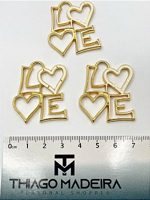 Pingente Love Resinado - 01 Unid