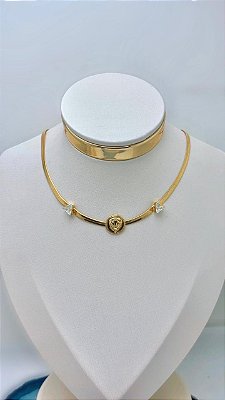 Colar Tigre Com Zirconia - 01 Unid