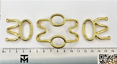 Base De Choker - 01 Unid - Banho 02 Milesimos De Ouro 18K