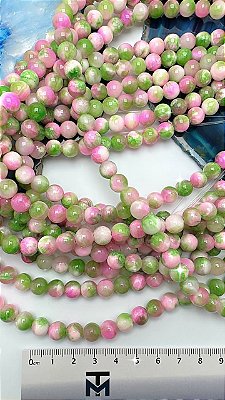 Fio Pedra 8Mm Jaspe Melancia - O Fio