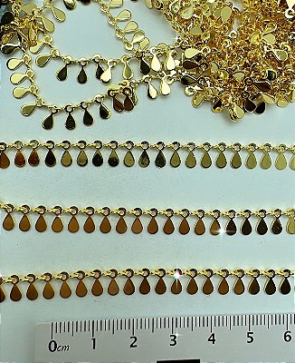 Corrente Gota - Banho 2 Milesimos De Ouro 18K - O Metro