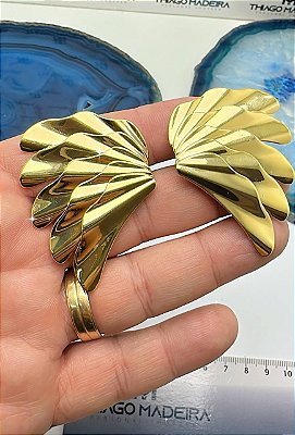 Brinco Asa - O Par - Banho 2 Milésimos De Ouro 18K