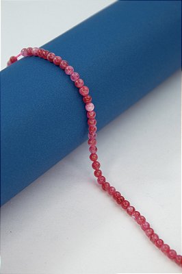 Fio Pedra 4Mm Agata Rosa Mix - O Fio