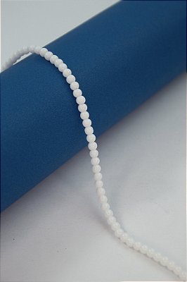 Fio Pedra 4Mm Onix Branca - O Fio