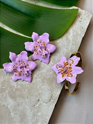 Brinco Flor Cor De Rosa