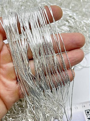 Corrente Rabo De Rato - arame 1,20mm - Banho Prata Semijoia 925 Camada 50 Milésimos com verniz italiano - 1 Metro